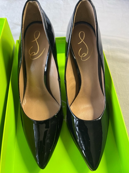 Sam Edelman Shoes - Sam Edelman Hazel Black Patent Leather Pointed Toe Pumps Womens Size 8.5 w Box